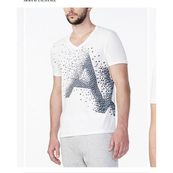 Armani Exchange FLYAWAY TESSELLATE TEE XXL - Picture 1 of 11